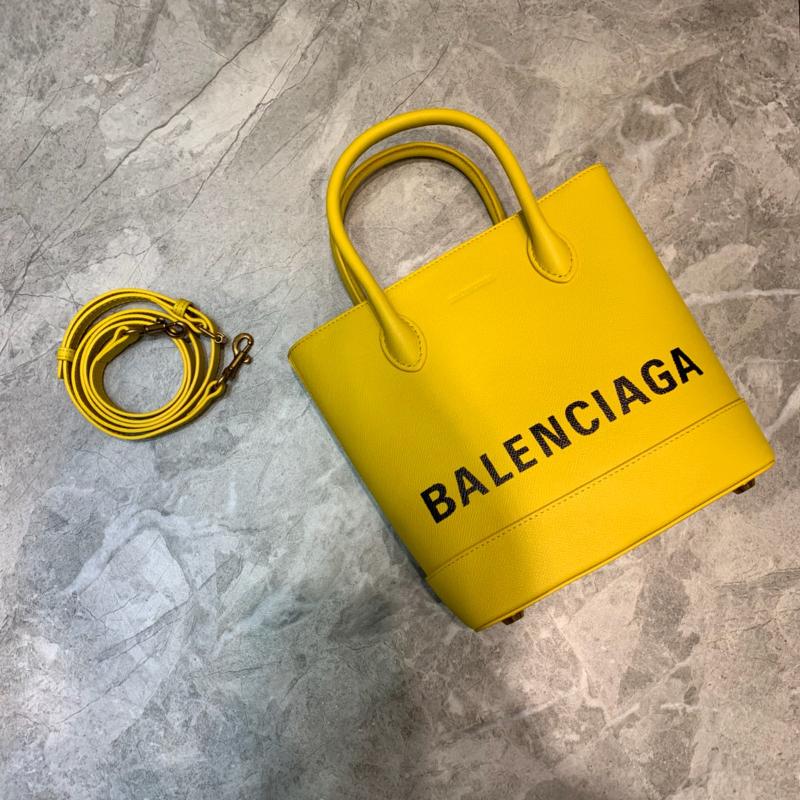 Balenciaga Bags 1800867 Cross pattern yellow black font
